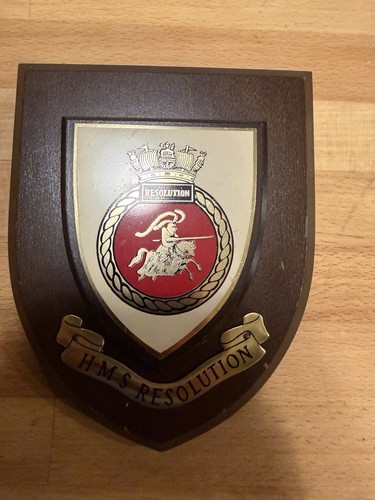 Hms resolution plaque - hms,