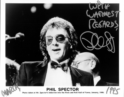 Phil spector hand - signed, 10x8