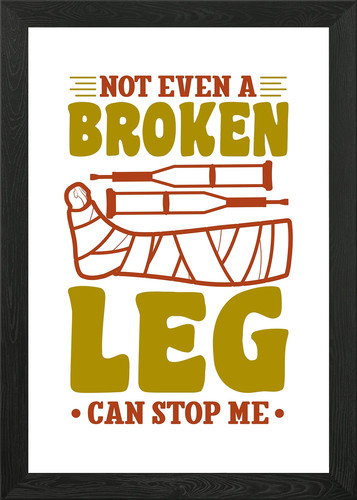 Broken leg framed - framed, art