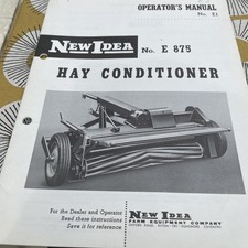 New idea farm equipment of Ryton E875 Hay conditioner operator’s 15 page manual