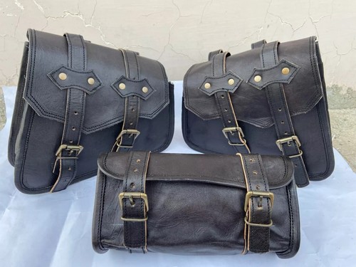 Goat leather motorcycle saddle - goat,