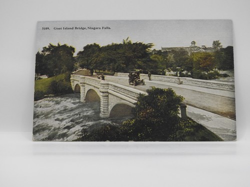 Postcard goat island bridge - postcard,