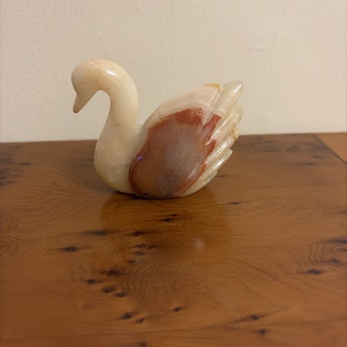 Onyx swan ornament - swan,