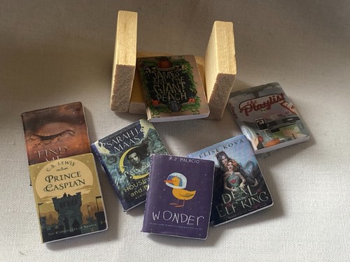 Miniature bookcase with - bookcase,