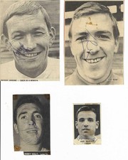 Luton Town - 50's / 60's - hand signed x 4