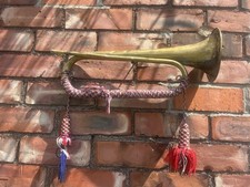 VINTAGE FRENCH MILITARY BRASS COUESNON BUGLE