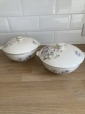 Vintage Alfred Meakin Montmartre Paris Cafe Scene Tureen Lidded x 2 Rare 1950s