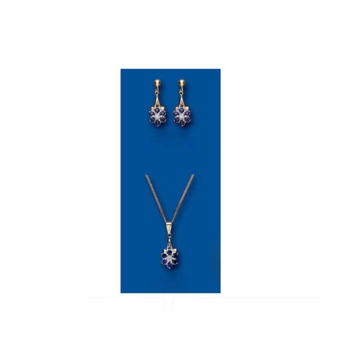 Sapphire and diamond set - and,