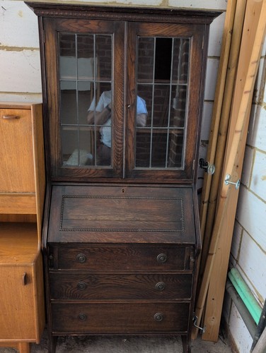 Vintage antique oak - oak, bureau
