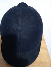 Essentials By Just Togs Black Velvet Riding  Hat/ Helmet.  6 7/8. 56cm
