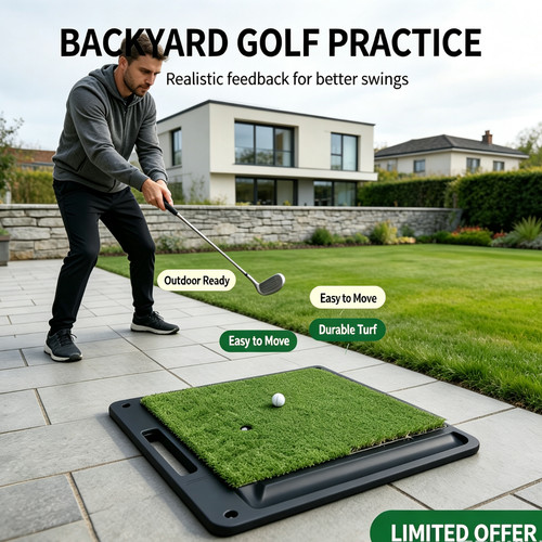Home golf practice - golf, mat