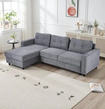 Large 260cm Grey Sofa Bed with