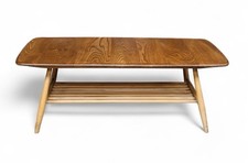 ERCOL COFFEE TABLE SOLID ELM AND BEECH MID CENTURY RETRO C1960s RARE