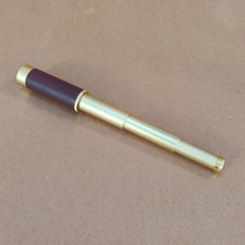 3-Draw Brass Spyglass / Pocket Telescope 25x30mm. 25x Magnification, 30mm Lens