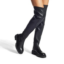 Carvela Kurt Geiger Dazzle High OTK Leather Thigh Boots UK 3/36 RRP £219