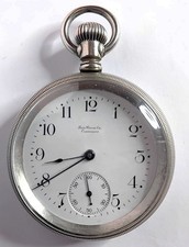 ??N/SILVER  BALL, COMMERCIAL STANDARD, 16s, 17Js OPEN FACE POCKET WATCH,FWO⭐?