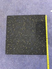 Set of 12 Rubber Gym Flooring Mats (50cm² Each) + Clips – Great for Lifting Area