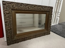 Very Old Antique Guild Gold Frame With A Mirror