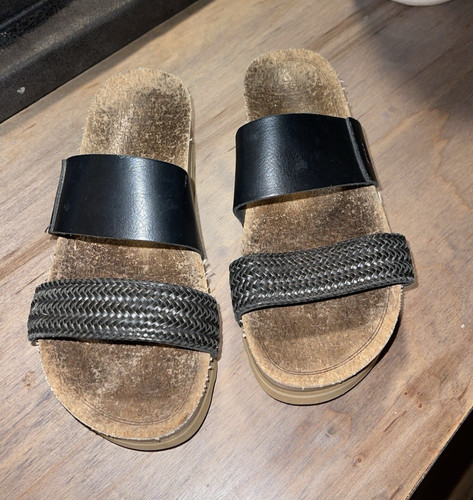 Reef black two strap - reef, slide