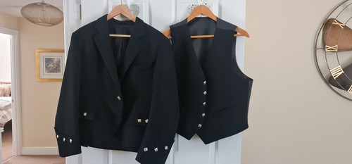 Black argyl jacket - black, &