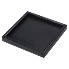 7" Wood Serving Tray Square Decorative Platter Home Kitchen Table, Black