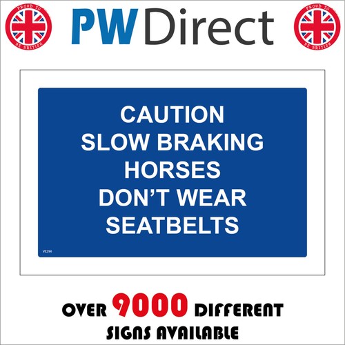 Sign slow braking horses - sign,