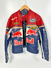 Red Bull Racing Vintage Leather Jacket XL Rare Sponsored Jacket Needs New Zip