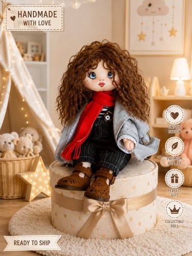 Ooak unique handmade rag doll - handmade,