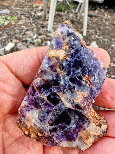 Blue john fluorite crystal - blue,