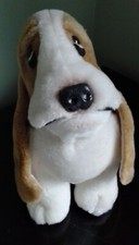 Official Hush Puppies - Bassett Hound Dog Soft Plush Toy Teddy 10”