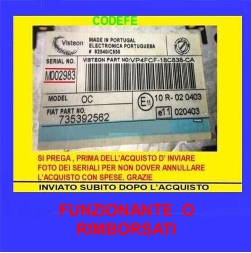 Fiat stilo bravo visteon - fiat,