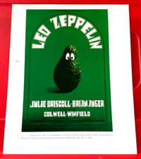 Led Zeppelin/Julie Driscoll/B.Auger Fillmore Gig Poster Art PICTURE/PRINT 11"x 9