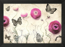 VINTAGE BUTTERFLIES Framed