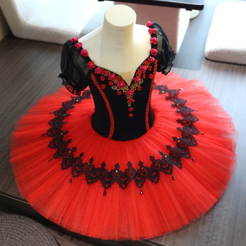 Girls red black ballet tutu - red,