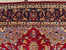 RED BLUE ANTIQUE ORIENTAL RUG