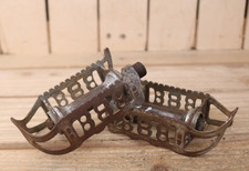 Brampton B8 Chrome Quill Pedals 9/16" Vintage Retro Steel Road Racing Bike 1950s