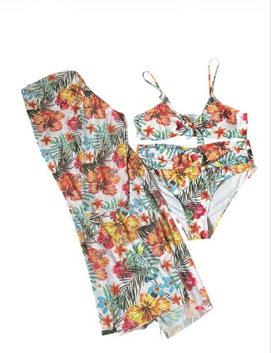 Tropical floral bikini - floral,