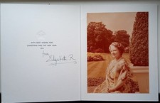 Queen Elizabeth II Mother Autograph Signed Christmas Card King George VI Charles