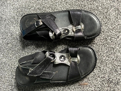 Fly flot sandals black leather - sandals,