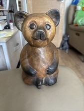 Wooden 9” Teddy Bear Heavish