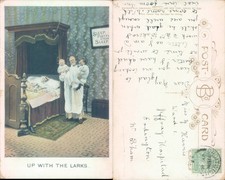 Family in bedroom with