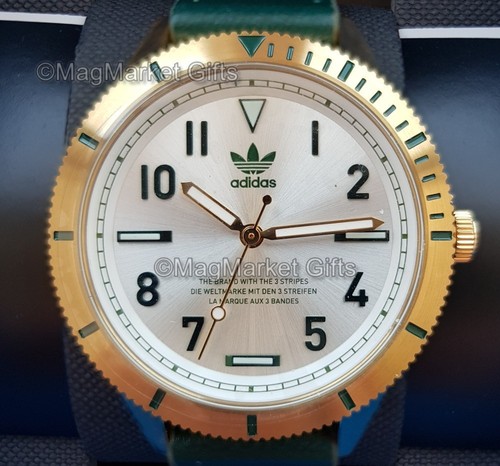 Watch adidas green leather - watch,