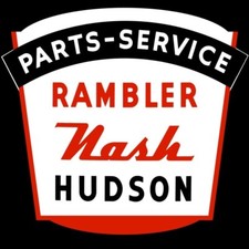 Rambler, Nash, Hudson Parts & Service DIECUT NEW 28" Tall Sign USA STEEL XL Size