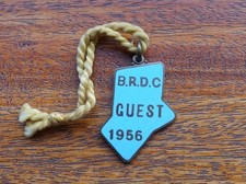1956 brdc guest enamel badge - enamel,