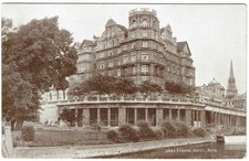VINTAGE J. SALMON B/W POSTCARD, SOMERSET, EMPIRE HOTEL, BATH, 1928
