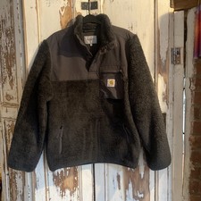 Carhartt Jackson Half Snap Sweatshirt. Vulcan Grey. Size Small