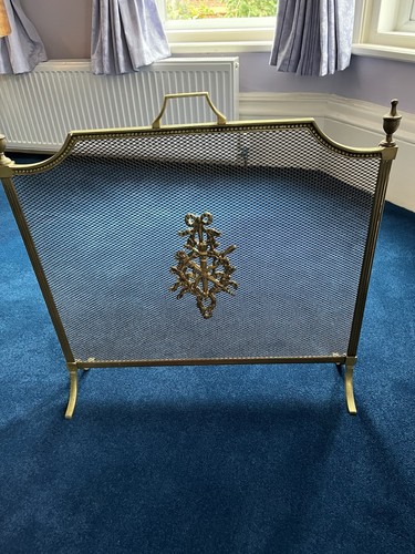 Brass fire guard used good - fire, in