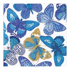 Butterflies Blue Caspari paper