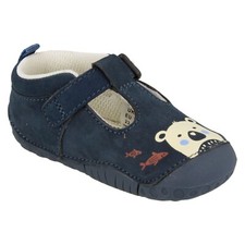 BNIB Start Rite Boys Pre Walker Shoes - Grizzly 0816_2 - Dusty Blue Nubuck - 2F