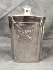 VINTAGE RETRO SOVIET RUSSIAN STAINLES STEEL HIP FLASK KARELIA